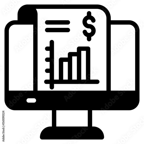 Chart outline mixed icon