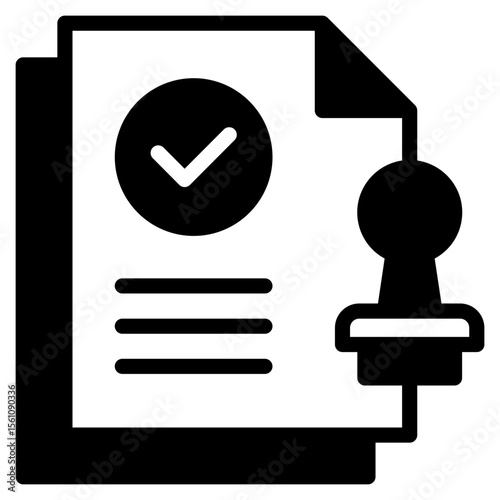 Approved outline mixed icon