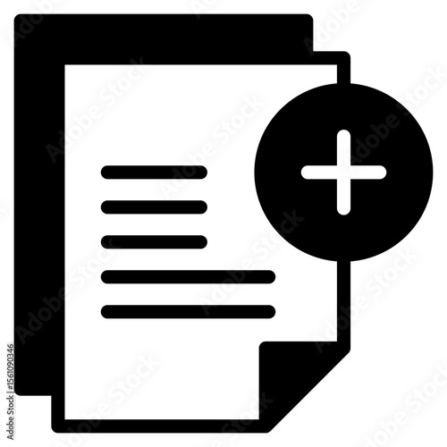 Add File outline mixed icon