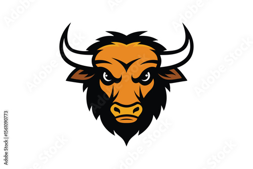 vector illustration of a bull
