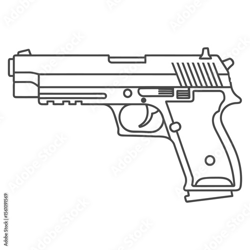 Outline Modern Handgun
