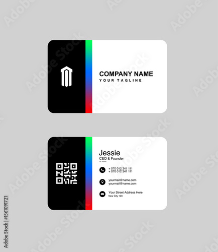 vector business card template, change the design to your liking