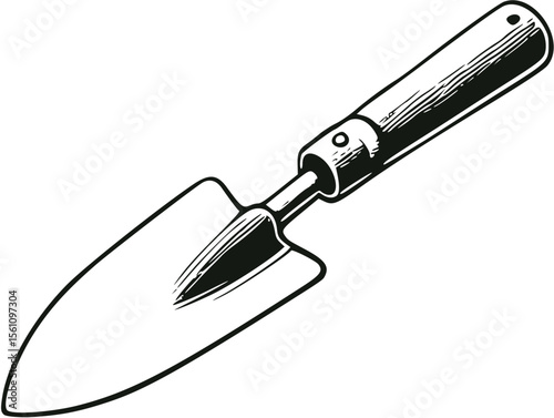 garden trowel isolated on white