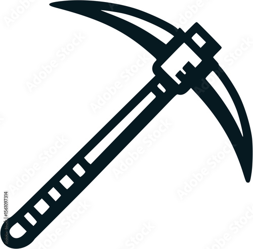 vector illustration of a pickaxe