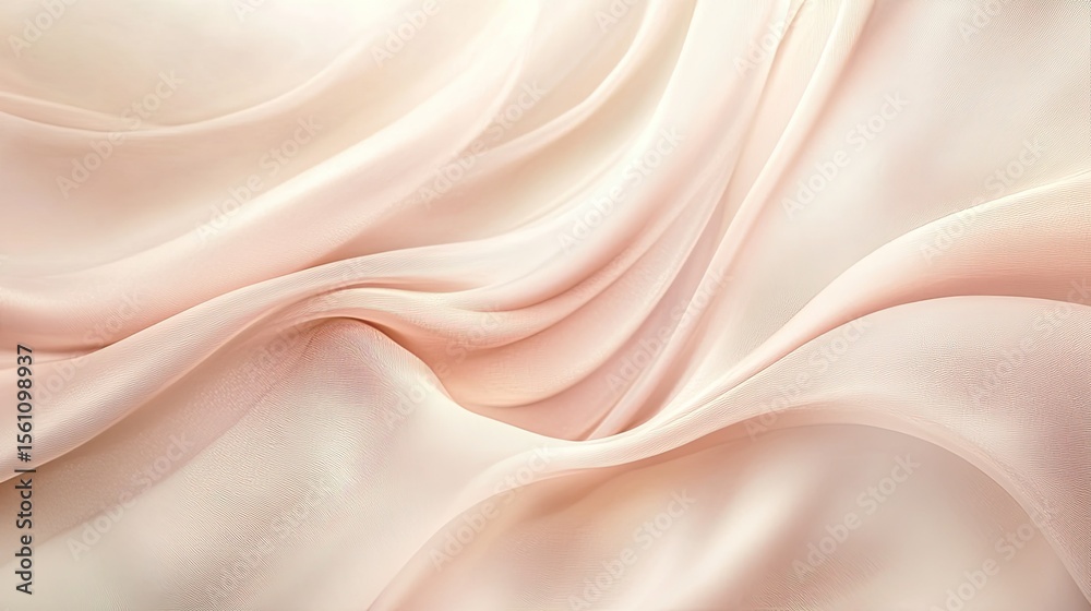 Fototapeta premium Smooth, flowing fabric with soft, subtle color variations.