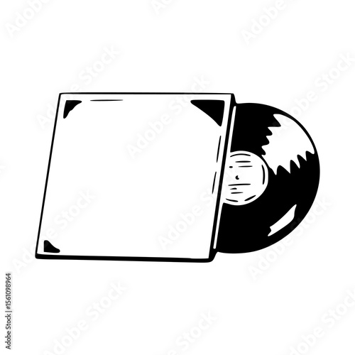 old school audio record and cover art