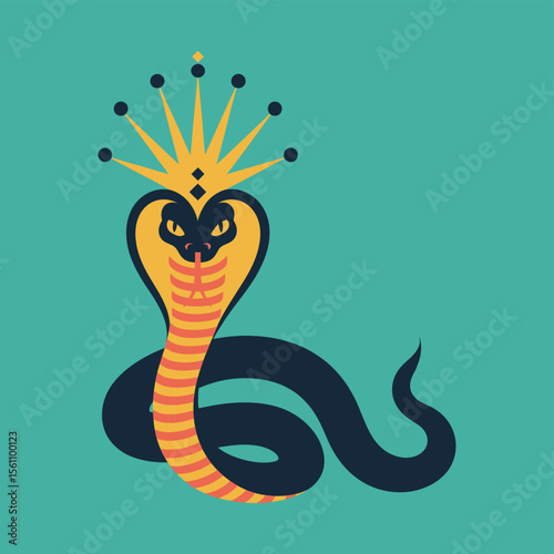 King cobra snake vector illustration 