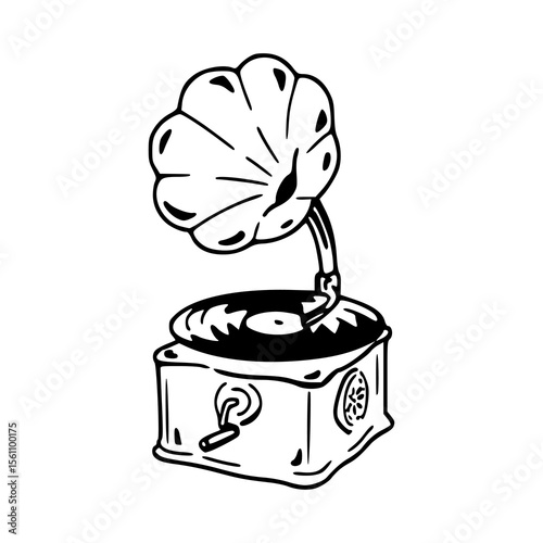 antique music device clipart