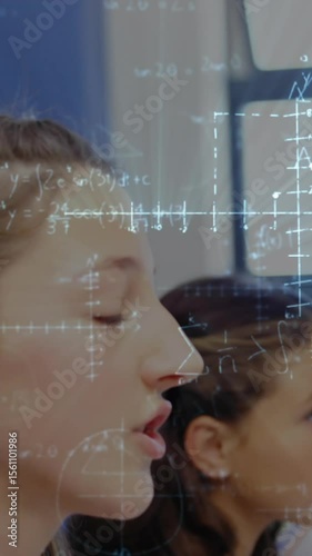 Animation of mathematical equations over schoolchildren learning