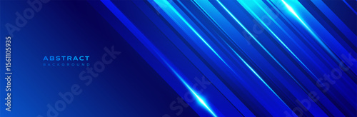 Modern blue gradient colours striped diagonal line background template. Future technology. Digital concept. Space for text. Website, poster, cover, flyer, brochure, banner, presentation