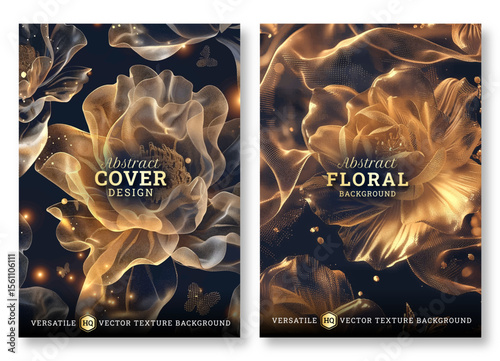 Elegant smoke floral art business brochure template, Abstract flyer template, wedding invitation template, universal background, versatile vector background, creative brochure template, invitation