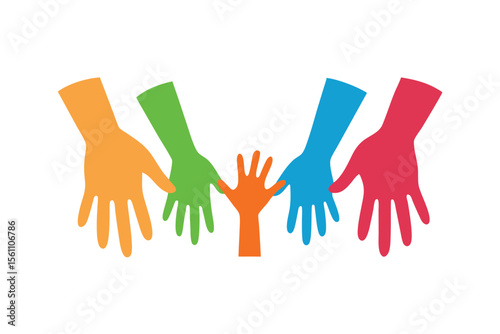 Intergenerational Connection A Vector Illustration of Holding Hands Across Generations