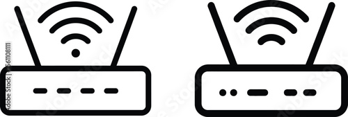 WiFi Router Icons: Modern Wireless Network Connectivity Symbols

