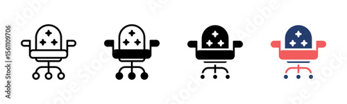 Chair icon sheet multiple style collection