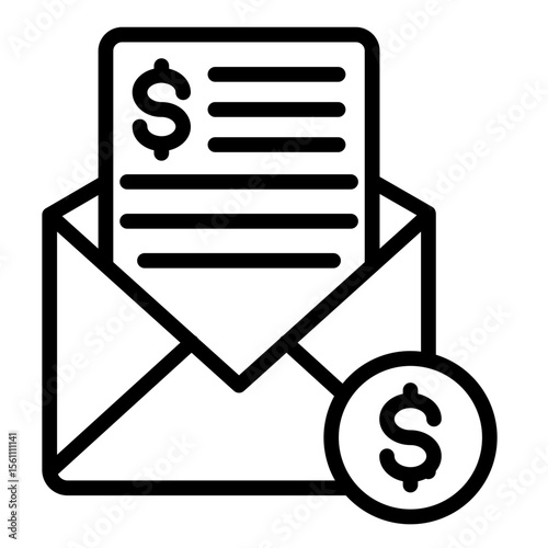 Payslip  Icon Element For Design