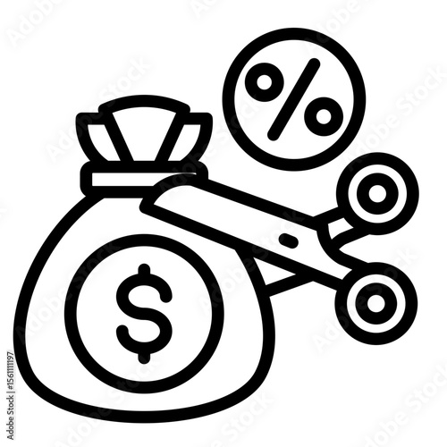 Tax Deduction  Icon Element For Design