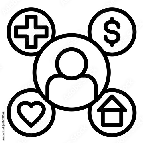 Employee Benefits  Icon Element For Design