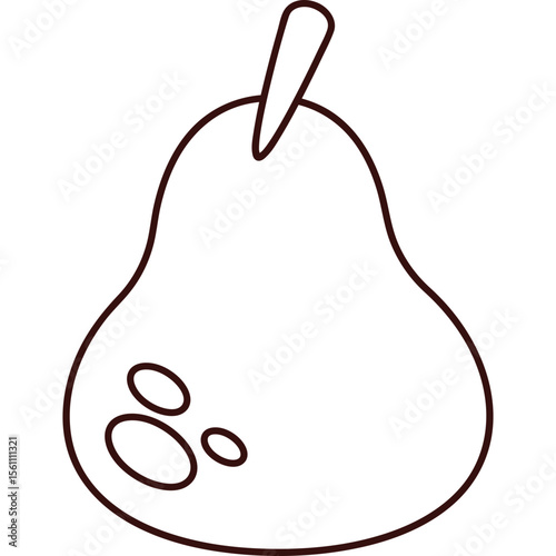 Pear flat Icon Illustration Design
