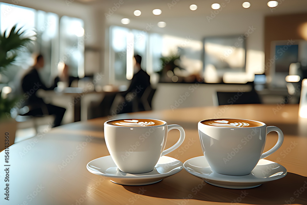 Fototapeta premium coffee cup business meeting