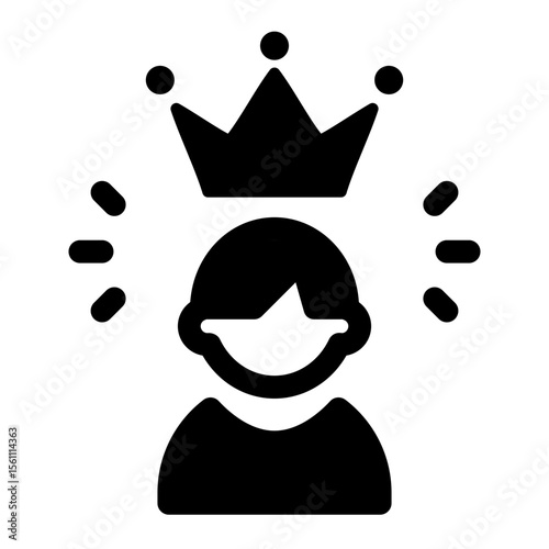 Person Wearing a Crown Icon