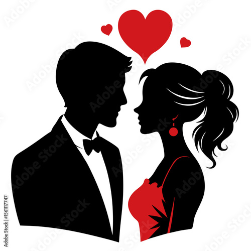 Silhouette of a Romantic Couple