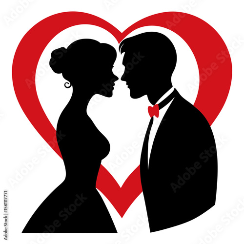 Silhouette of a Romantic Couple