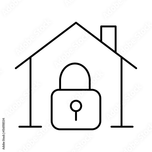 Smart Home Line Editable Stroke Icon. Secure, Technology, IoT, Voice Assistant, Controller UI Icon in a Flat Design. Outline Icons Vector Illustration.