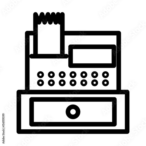 cash machine line icon