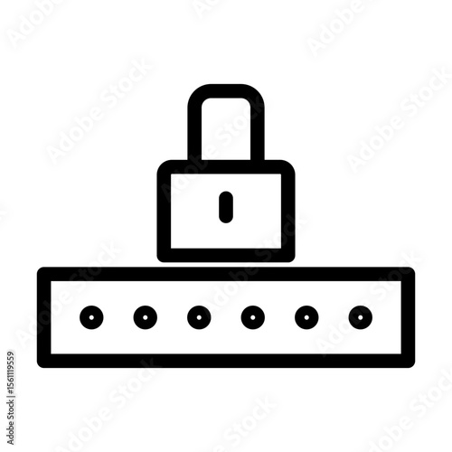 pin code line icon