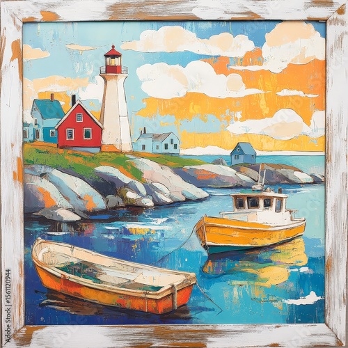 Vibrant Coastal Scene at Peggy's Cove