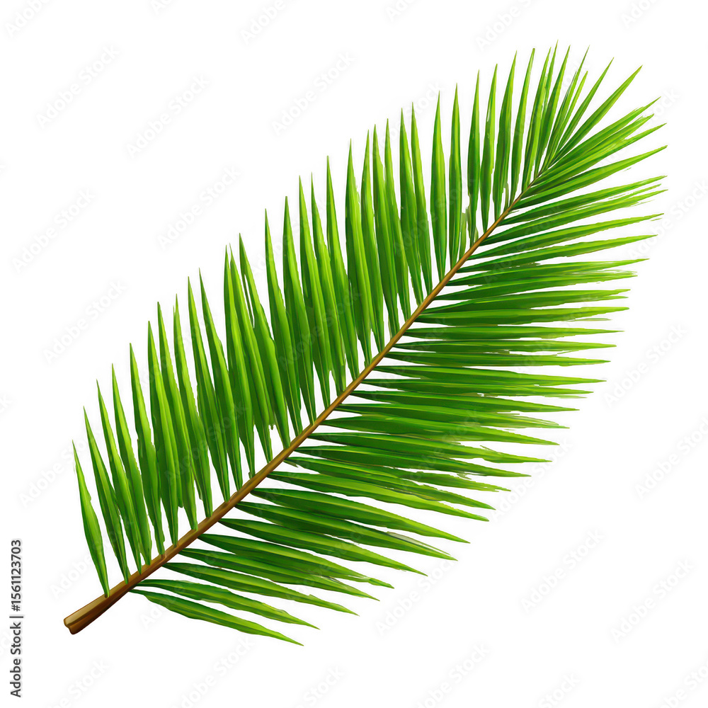 Fototapeta premium Vibrant green palm frond