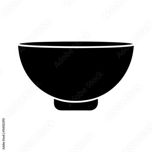 Noodle bowl icon design with steaming hot soup illustration for food branding