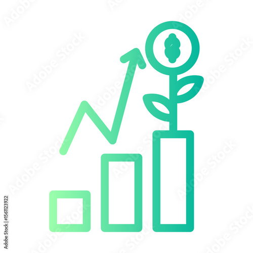 growth gradient icon