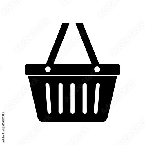 Shopping basket icon set for buying goods at supermarket market or online store