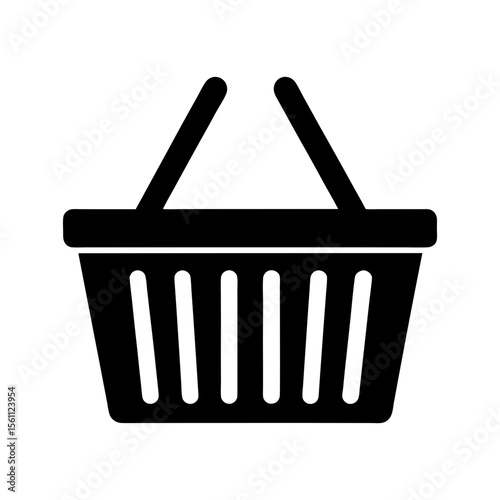 Shopping basket icon set for buying goods at supermarket market or online store