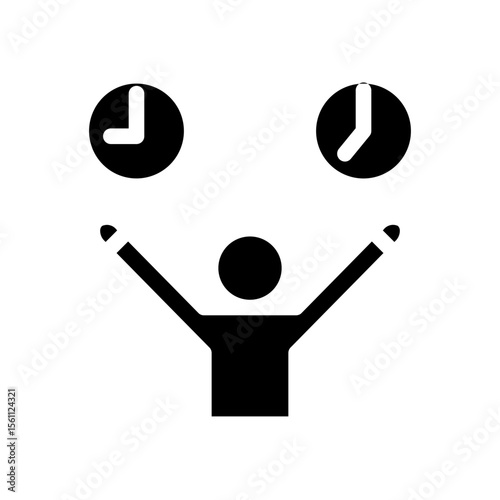 flexible time glyph icon