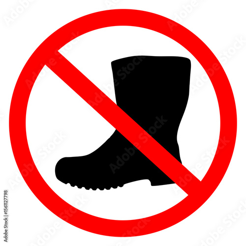 No Boots Allowed Safety Sign
