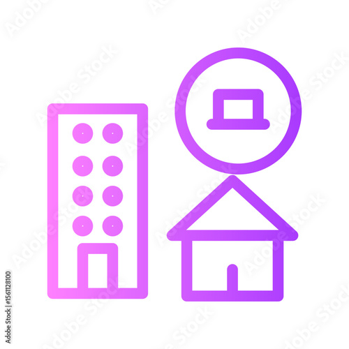 hybrid work gradient icon
