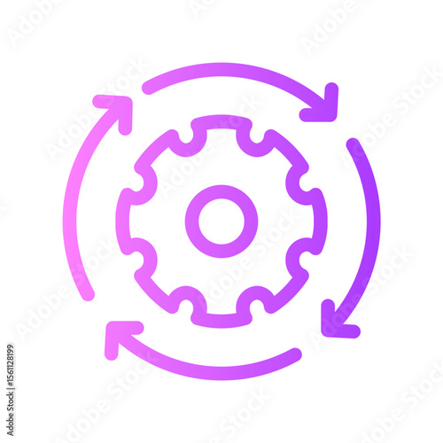 work process gradient icon