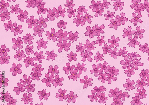 シームレスな芝桜の背景素材