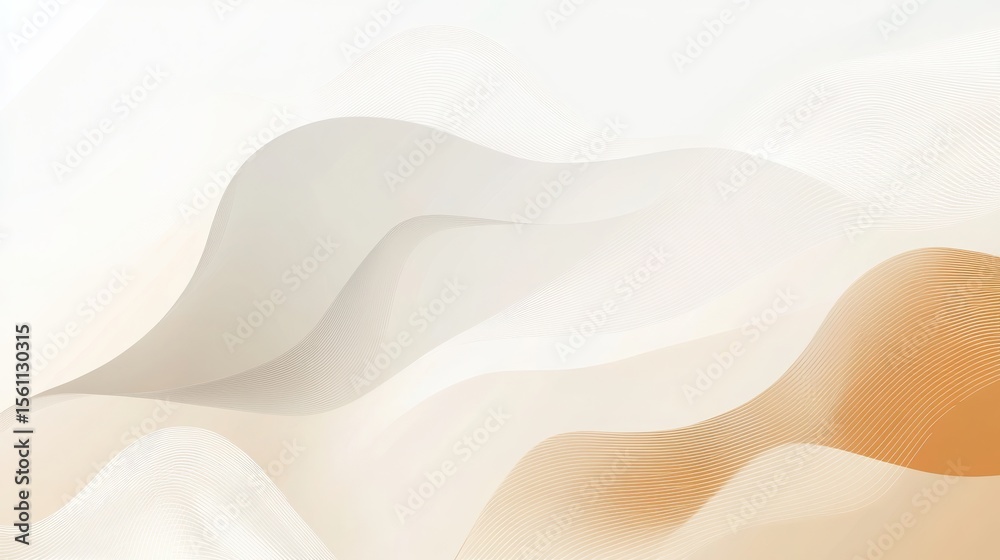 Elegant abstract background with flowing lines in soft beige and light orange tones Elegant abstract background with flowing lines in soft beige and light orange tones