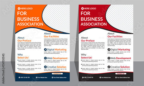 Corporate business flyer template design 2025.