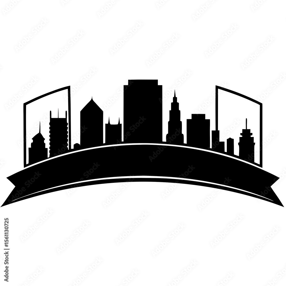 Fototapeta premium city skyline silhouette