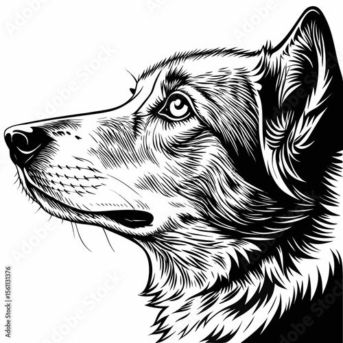 vector image of a dog