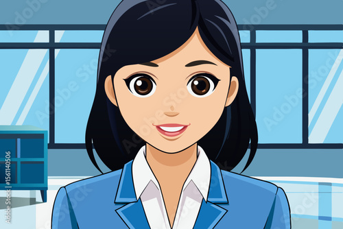 Portrait of a Smiling Asian Businesswoman