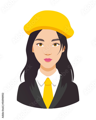 Smiling woman engineer or architect in a hardhat