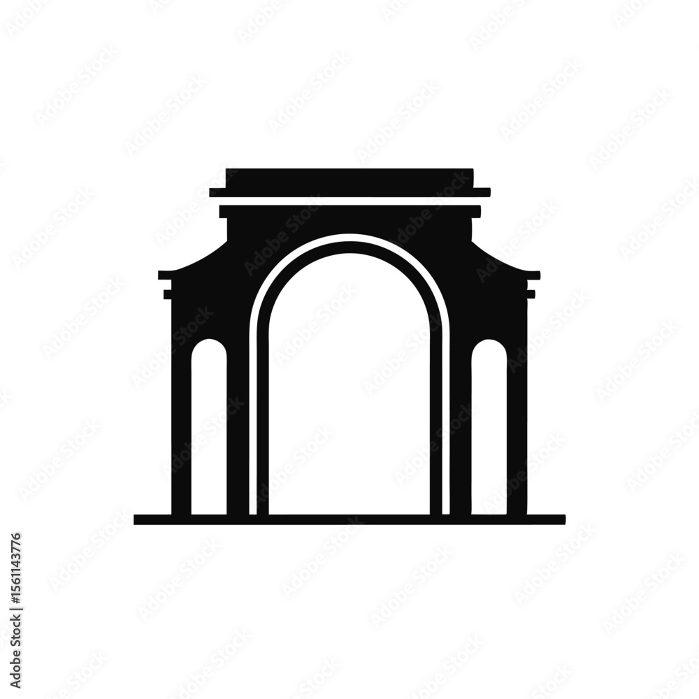 Fototapeta premium Triumphal Arch Vector Illustration Classic Architecture Design Element