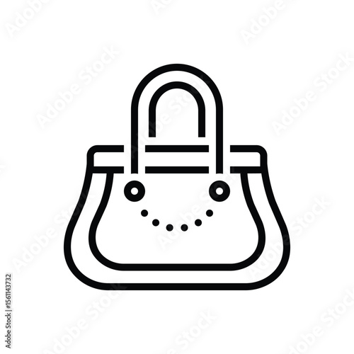 Black line icon for clutch