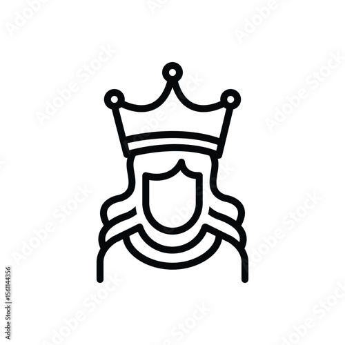 Fotografia Black line icon for princess