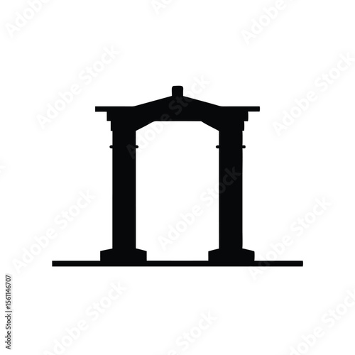 Classical Archway Silhouette Elegant Architectural Design Element
